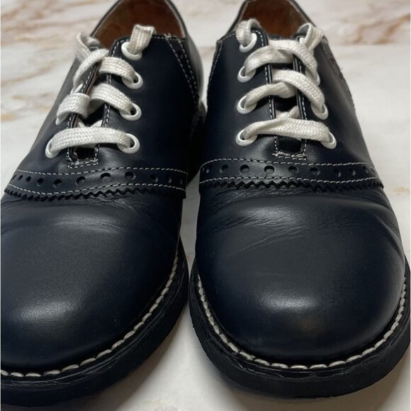 Kesco Navy Blue Lace-up Saddle Oxford Shoes Uniform School Womens Size 5 1/2 - Picture 16 of 16